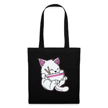 Japon Anime T-Shirt Cadeau Manga Cats Pop - Sac en tissu - noir - Devant