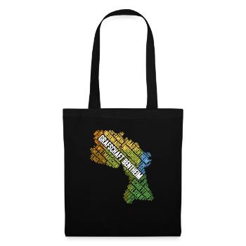 Shirt Grafschaft Bentheim - Geschenkidee - Stoffbeutel - Schwarz - Vorne