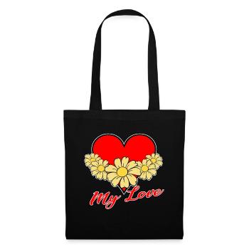 Love - my love - Tote Bag - black - Front