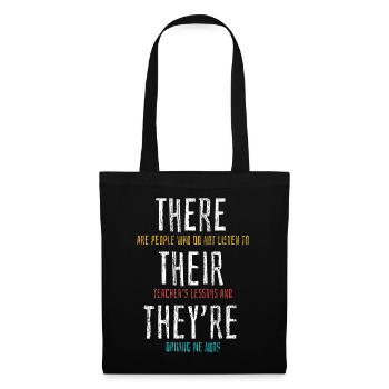 English teacher of grammar - Tote Bag - black - Front