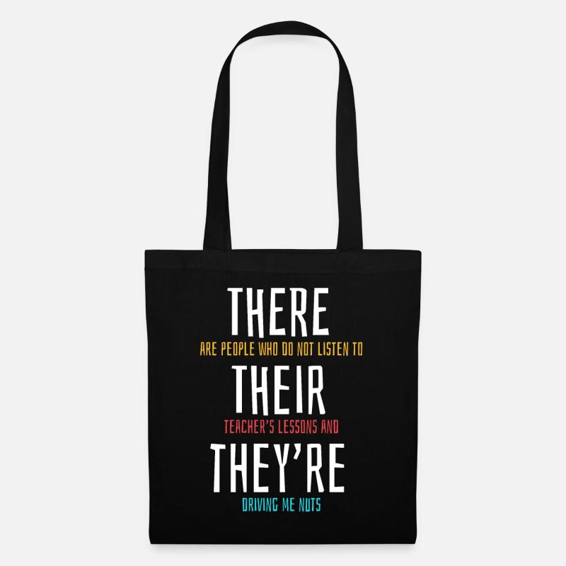 professeur - Sac en tissu - noir