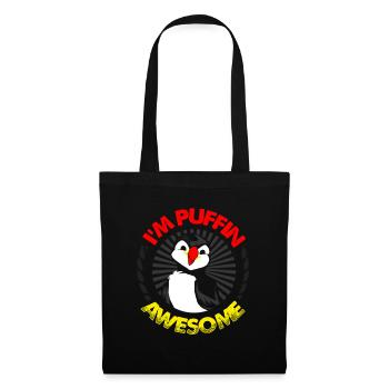 Puffin Puffin Puffin - Stoffbeutel - Schwarz - Vorne