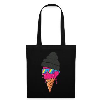 Glace fraîche - Sac en tissu - noir - Devant