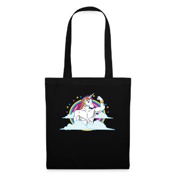 Unicorn Muscles - Funny Fitness Gym Rainbow Gift - Tote Bag - black - Front