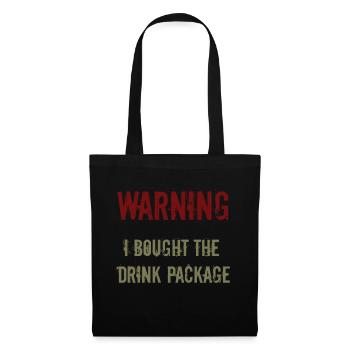 J'ai acheté le forfait boisson - Sac en tissu - noir - Devant