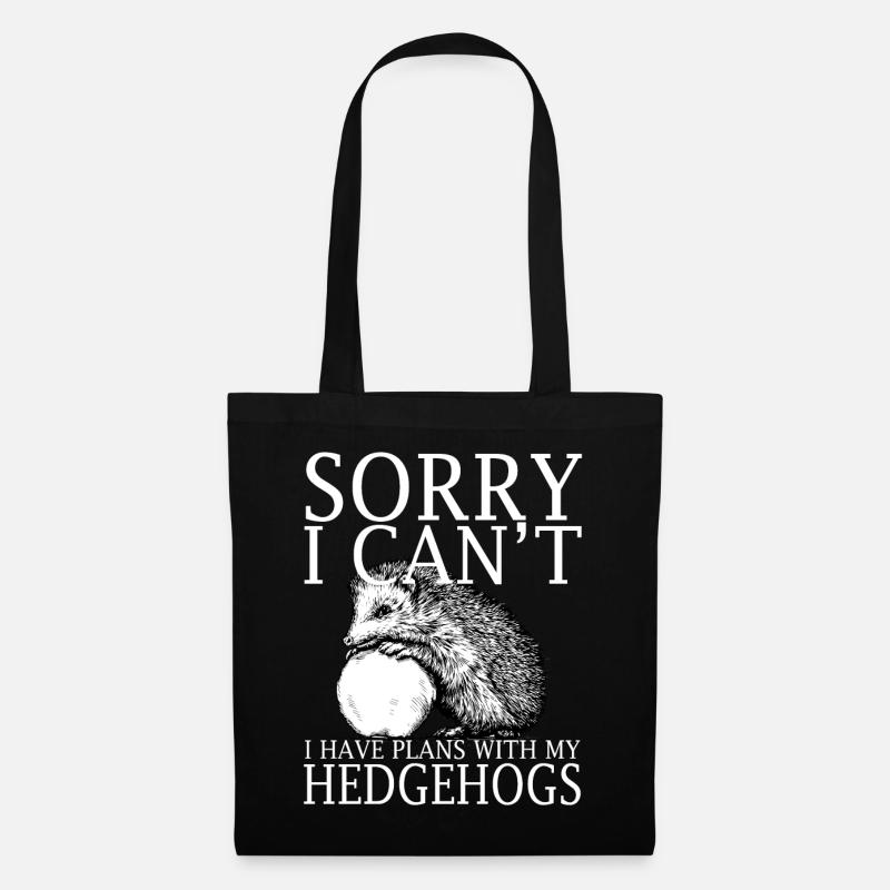 Hedgehogs Funny Shirt - Stoffbeutel - Schwarz