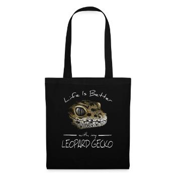 Better live with my leopard gecko gift - Tote Bag - black - Front