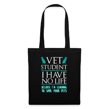 Vet student gift vet assistant animal care - Tote Bag - black - Front