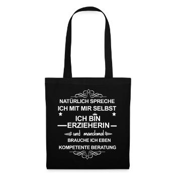 Educators saying motive white - Tote Bag - black - Front