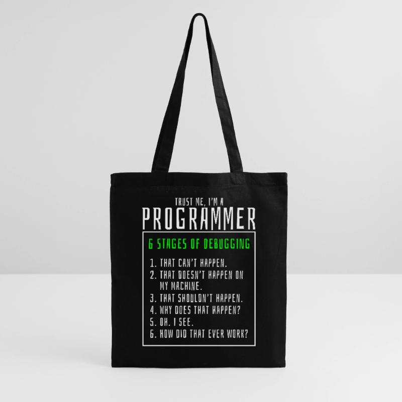 Debugging stages computer programmer Tote Bag