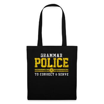 English grammar police - Tote Bag - black - Front