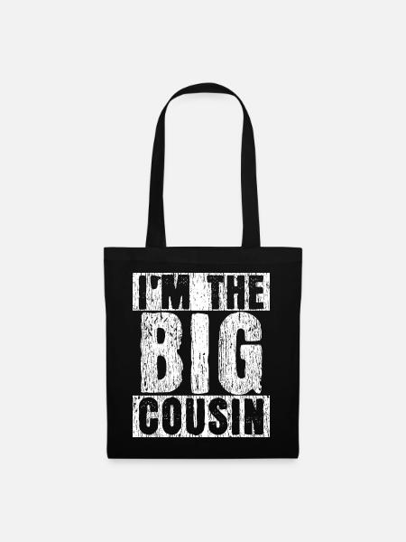 Großes Cousin Family T-Shirt - Stoffbeutel - Schwarz