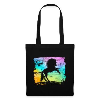 Horse Silhouette Stallion Mare Woman Love Gift - Tote Bag - black - Front