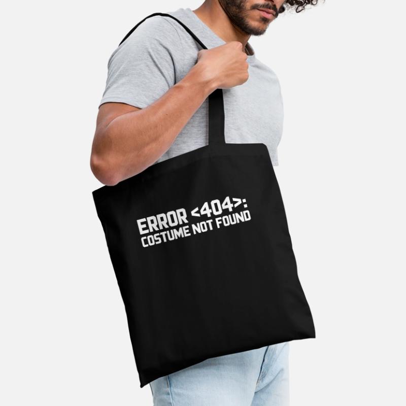 Error 404 Costume Not Found Computer Nerd Geschenk Stoffbeutel