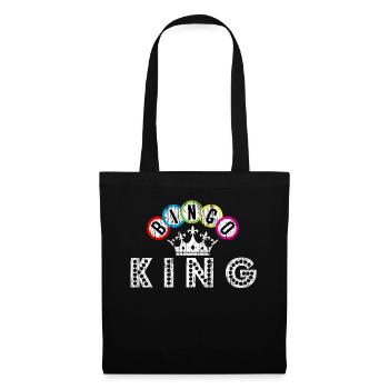 Bingo Casino Night Crown Bingo König - Stoffbeutel - Schwarz - Vorne