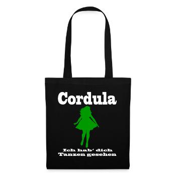 Cordula - Ich hab dich Tanzen gesehen - Stoffbeutel - Schwarz - Vorne