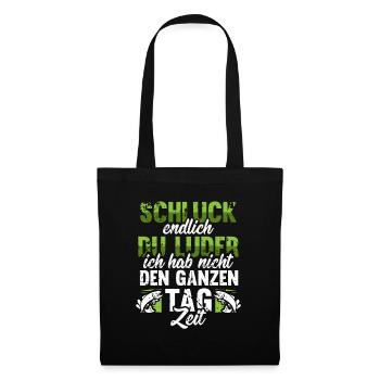 Men Angler Fishing Fishing Sayings T-Shirt - Tote Bag - black - Front