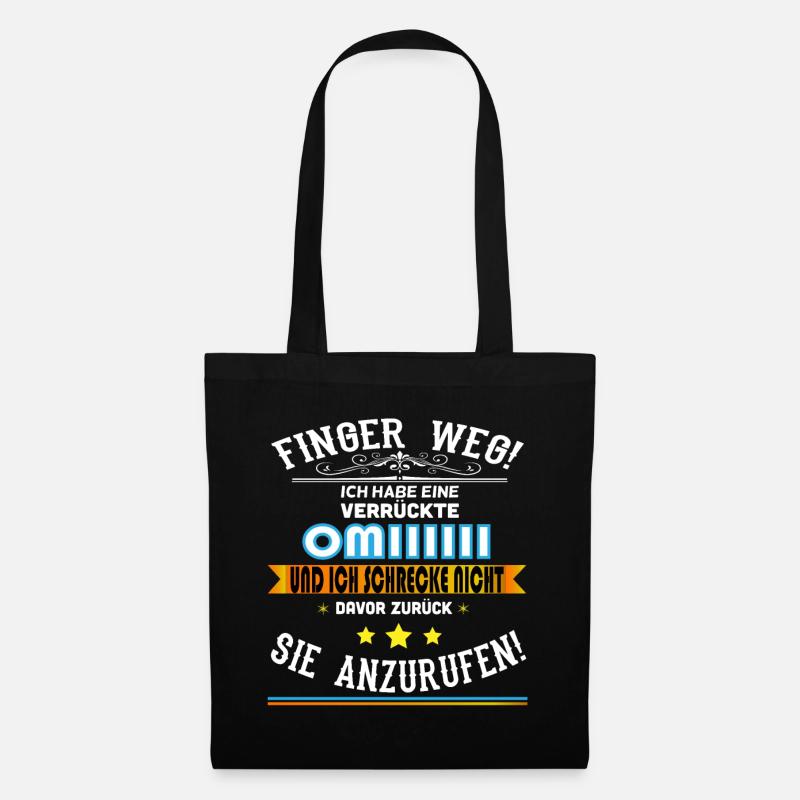 Oma Omi Enkel Kinder Lustiger Spruch Geschenkidee - Stoffbeutel - Schwarz