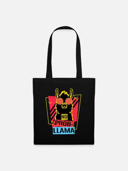 Lama - Stoffbeutel - Schwarz
