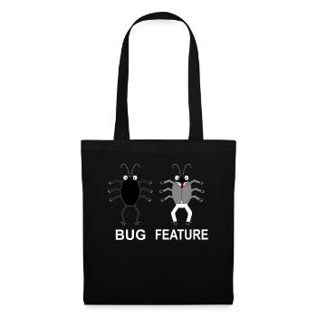 Bug Feature - Computer Scientist Programmer - Tote Bag - black - Front