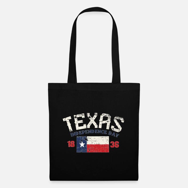 Unabängigkeitstag des Staates Texas Distressed - Stoffbeutel - Schwarz
