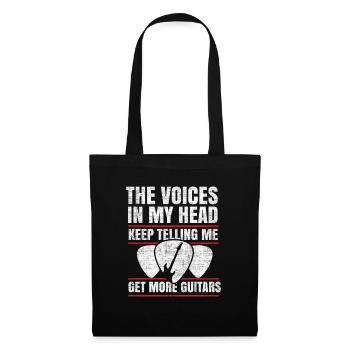 Guitar musical instrument musician voices - Tote Bag - black - Front