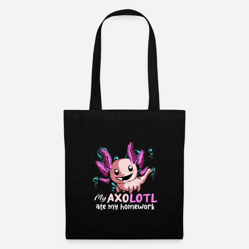 axolotl - Tote Bag - black