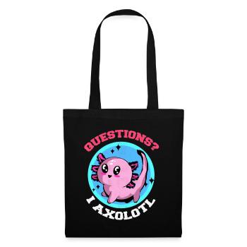 Axolotl - Sac en tissu - noir - Devant