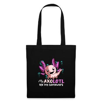 Axolotl Reptile Salamandre Aquarium Kawaii Lurch - Sac en tissu - noir - Devant
