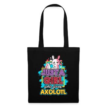 Axolotl Reptile Salamandre Aquarium Kawaii Lurch - Sac en tissu - noir - Devant