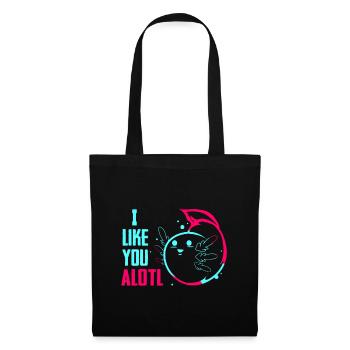 Axolotl Reptile Salamandre Aquarium Kawaii Lurch - Sac en tissu - noir - Devant