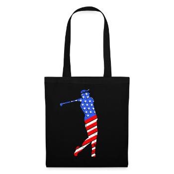 Golfer USA - Stoffbeutel - Schwarz - Vorne