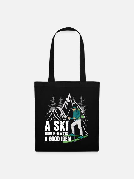 Ski Tour de randonnée touré Spruch Hiver Skitour - Sac en tissu - noir