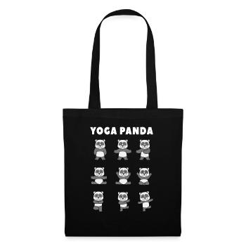 Yoga Panda - Stoffbeutel - Schwarz - Vorne