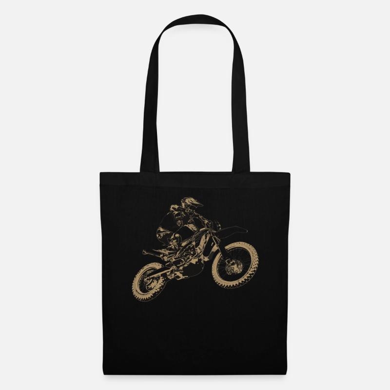 motorrad motorcross - Stoffbeutel - Schwarz