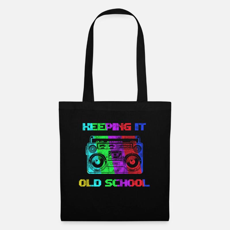 old school - Tote Bag - black