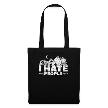 I HATE PEOPLE - Stoffbeutel - Schwarz - Vorne