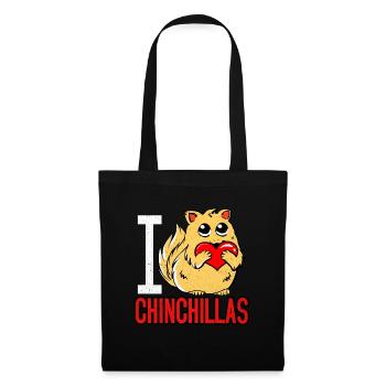 Chinchilla - Stoffbeutel - Schwarz - Vorne