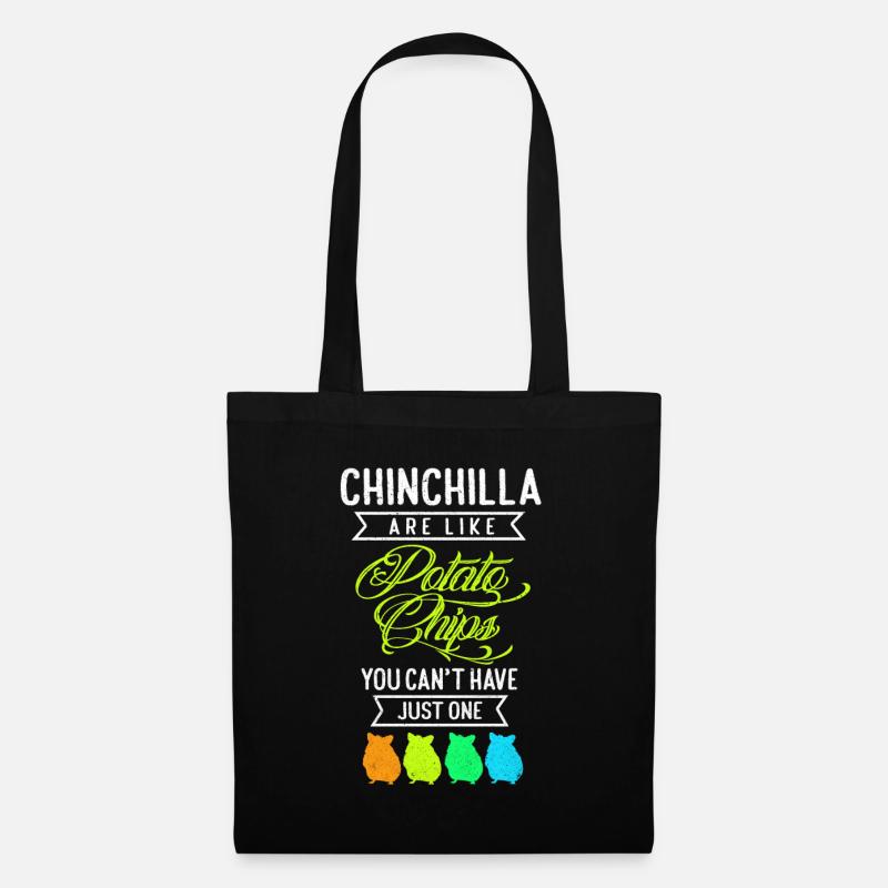 Chinchilla - Stoffbeutel - Schwarz