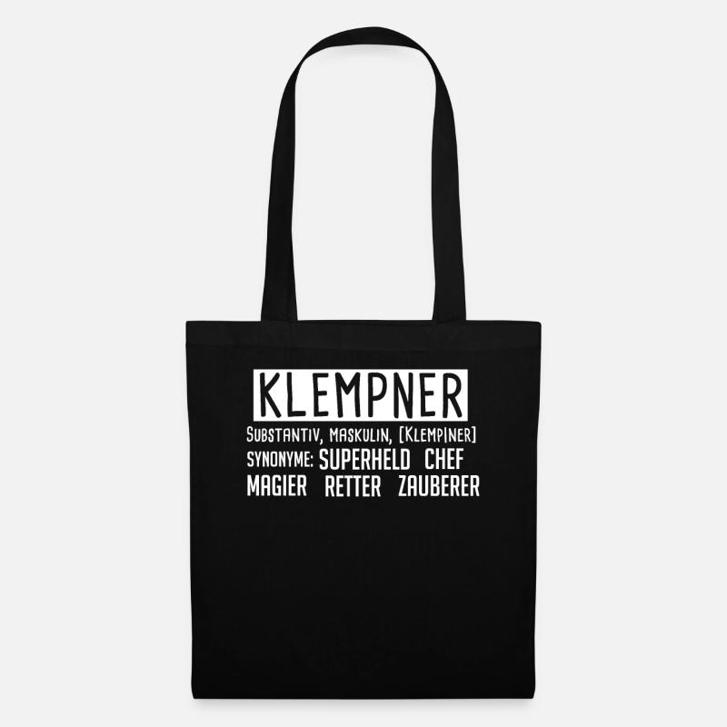 Klempner - Stoffbeutel - Schwarz