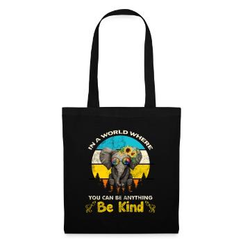 Elephant Be Child Cadeau de paix - Sac en tissu - noir - Devant