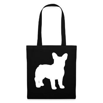 Bulldog français - Sac en tissu - noir - Devant