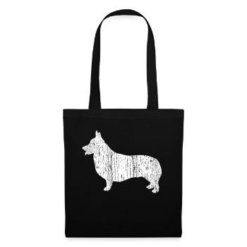 Corgi - Sac en tissu - noir - Devant