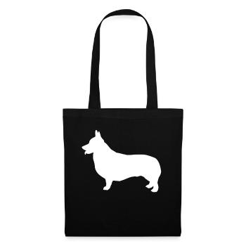 Corgi - Sac en tissu - noir - Devant