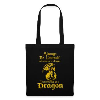 Dragon Dragon Dragon mythical creature fire gift - Tote Bag - black - Front