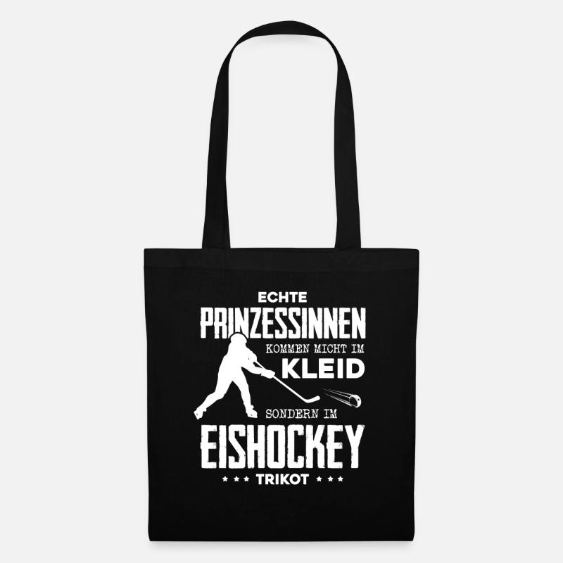 Eishockey Prinzessin - Stoffbeutel - Schwarz
