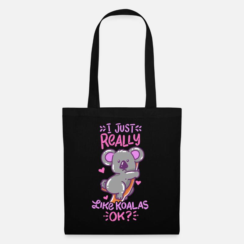 Koala - Stoffbeutel - Schwarz