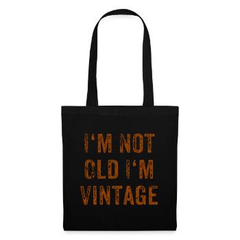 Oldschool Vintage Retro Mode Trend Style - Stoffbeutel - Schwarz - Vorne