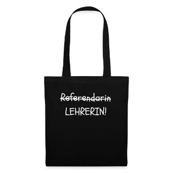 Referendariat Ref Vorbereitungsdienst Geschenk - Stoffbeutel - Schwarz - Vorne