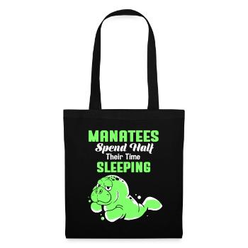 Lamantin Dugong Cochon de mer Sirenia Lamantin - Sac en tissu - noir - Devant